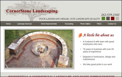 Custom Website Design for landscaping services