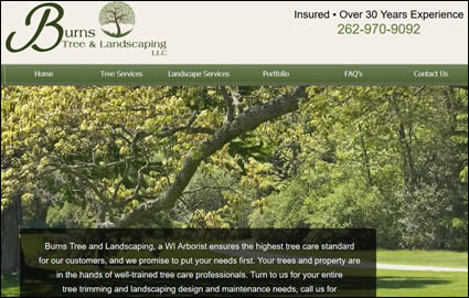 Custom Website Design for landscaping services